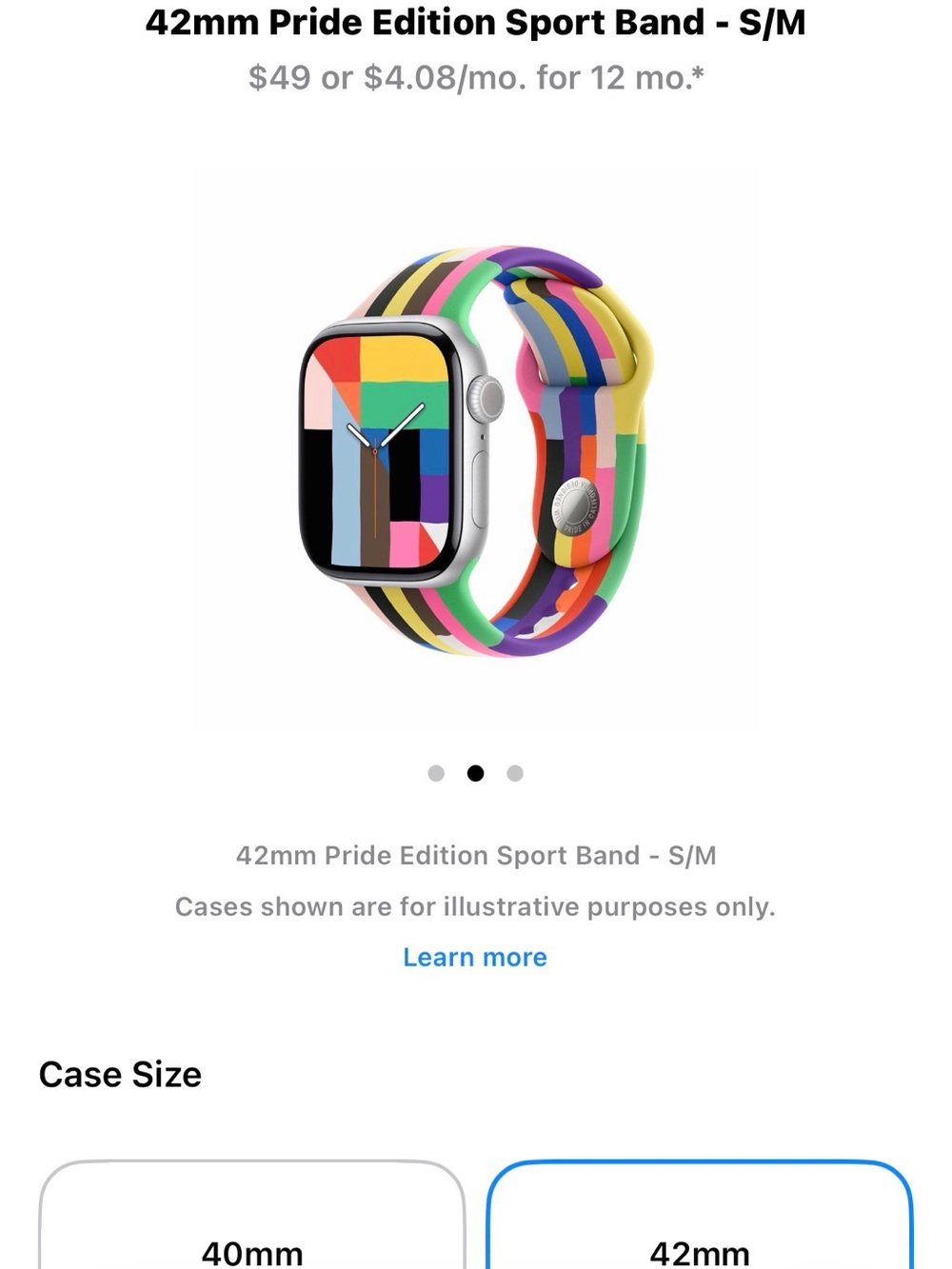 Apple Pride Edition Sport Band - Rainbow Stripes